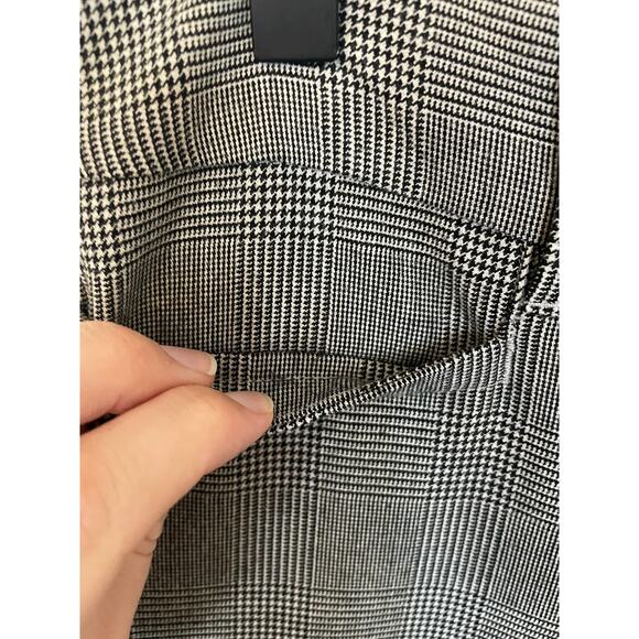 Talbots Curvy Womens Size 4 Dress Pants Gray Checker Pattern Pockets Sewn Shut - Picture 7 of 11